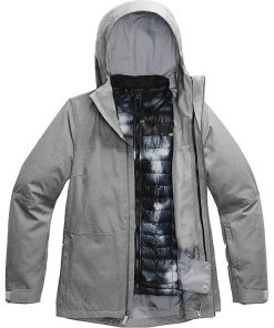 The North Face Women's Apparel TNF Women's Thermoball Eco Snow Triclaimate Jacket Grey Heather