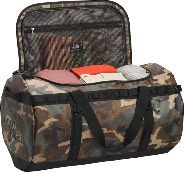 Women's Apparel The North Face Base Camp Duffel XL Kelp Tan TNF Camo Print/TNF Black OS 3 Women's Apparel The North Face Base Camp Duffel XL Kelp Tan TNF Camo Print/TNF Black OS