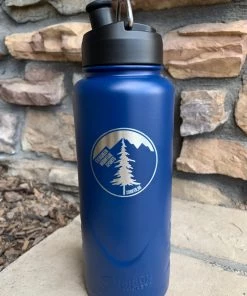 Evergreen Mountain Sports Hydration EMS Vacuum Insulated Stainless Steel Water Bottle 32oz | Sports Cap