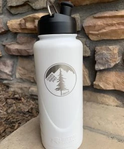Evergreen Mountain Sports Hydration EMS Vacuum Insulated Stainless Steel Water Bottle 32oz | Sports Cap