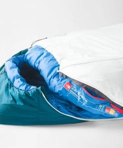 Women's Apparel The North Face Sleeping Bag Cat's Meow Eco Banff Blue/Tin Grey REG Right Hand