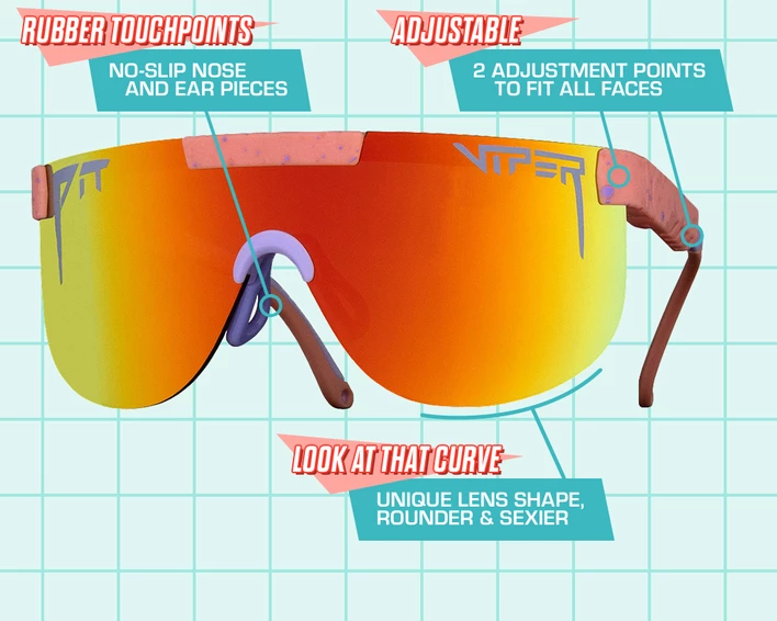 Pit Viper The Elliptical The Slammin'Non-PolarizedMirror, Non-PolarizedSalmon Accesories 3 Pit Viper The Elliptical The Slammin'Non-PolarizedMirror, Non-PolarizedSalmon Accesories